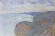 Claude Monet On the Cliff near Dieppe,Overcast Skies Spain oil painting artist